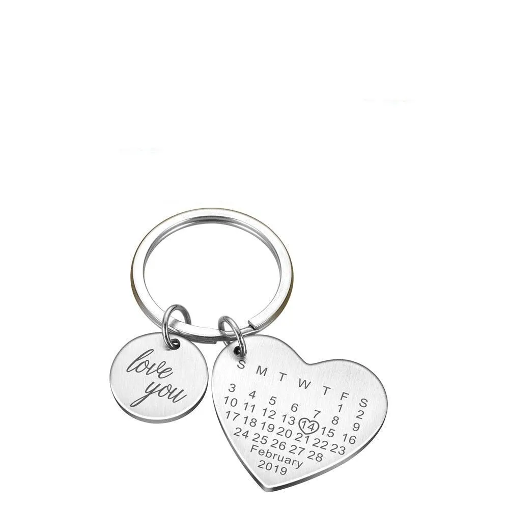 Personalized Calendar Keychain