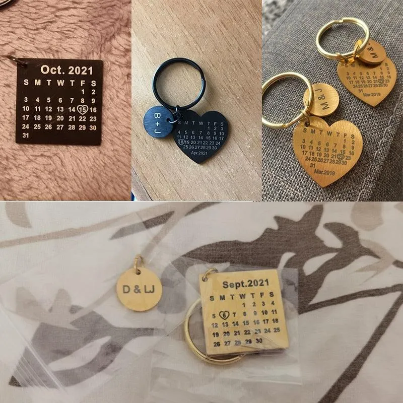 Personalized Calendar Keychain