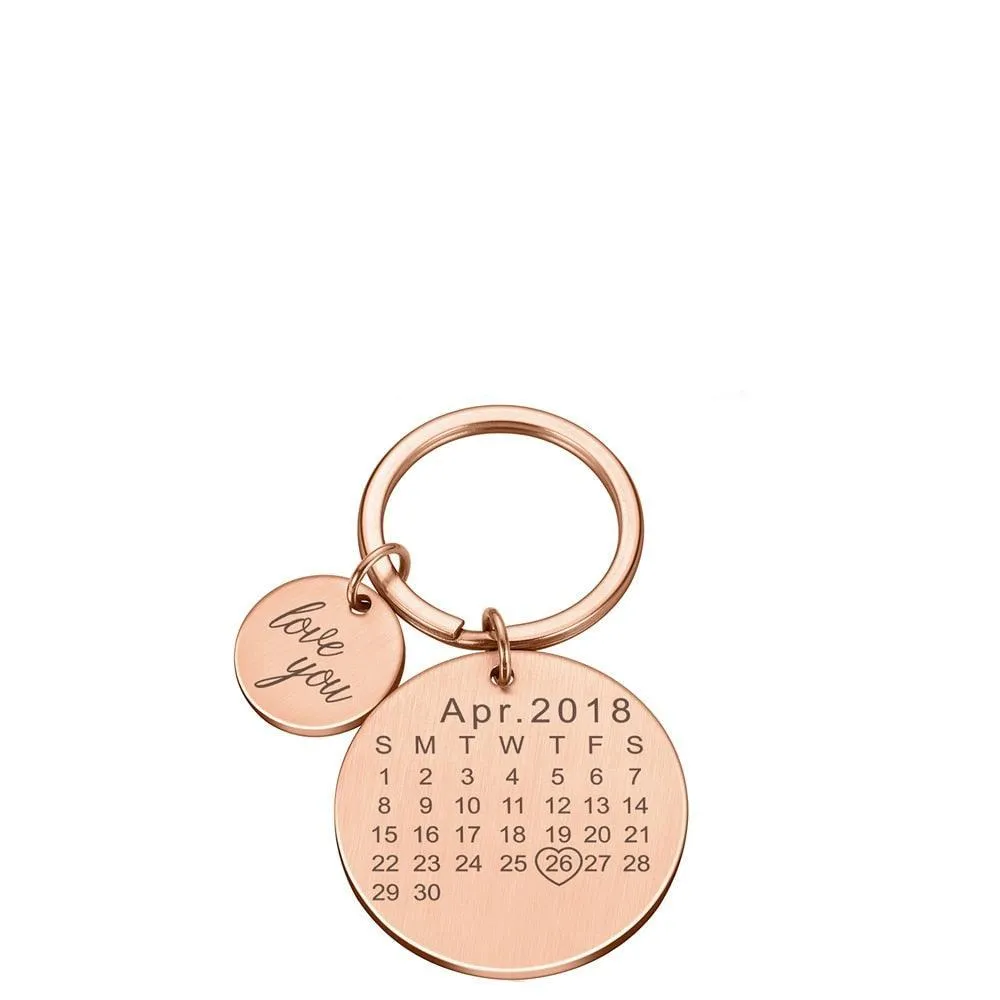 Personalized Calendar Keychain