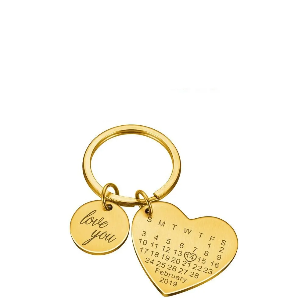 Personalized Calendar Keychain