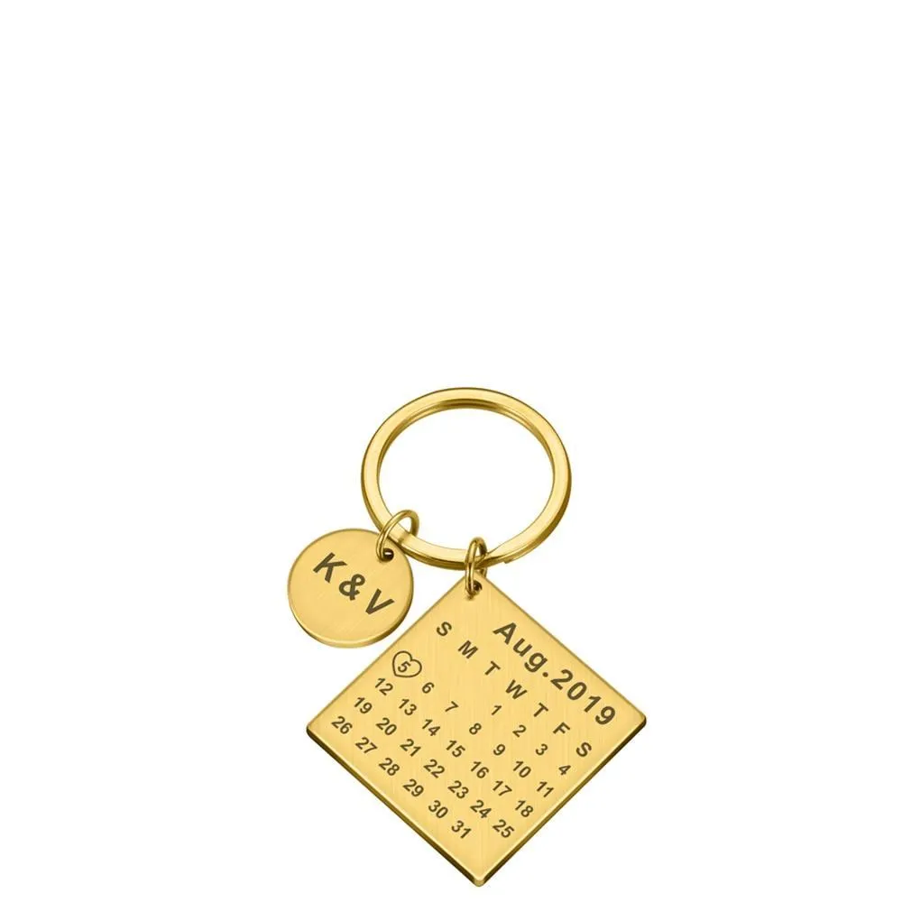 Personalized Calendar Keychain