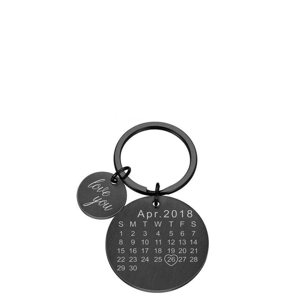 Personalized Calendar Keychain