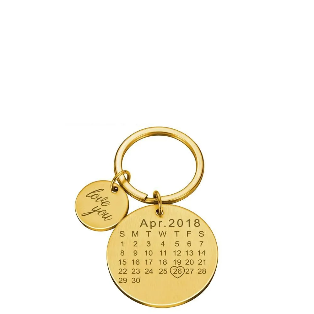 Personalized Calendar Keychain