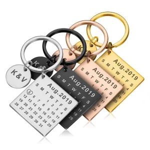 Personalized Calendar Keychain