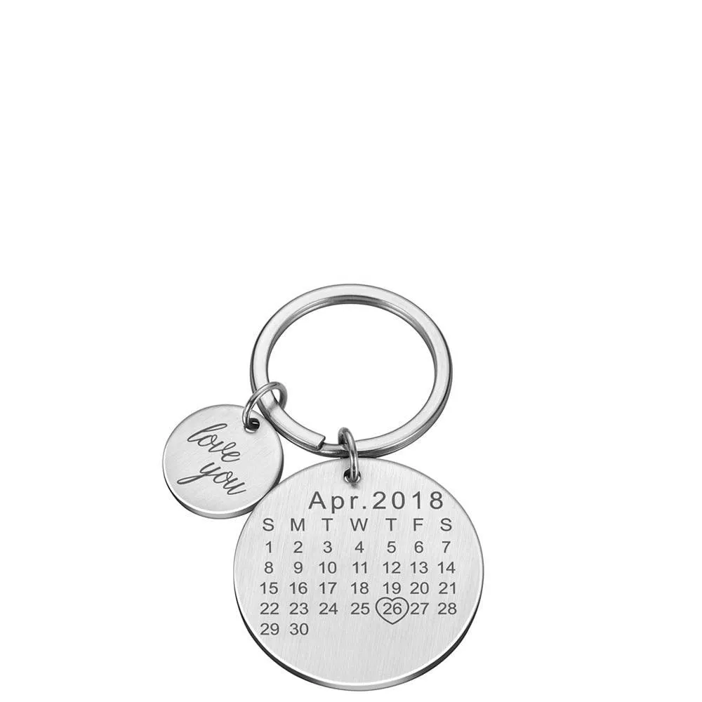 Personalized Calendar Keychain