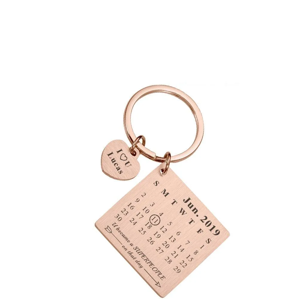 Personalized Calendar Keychain