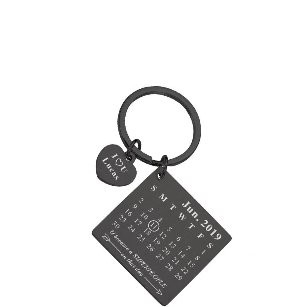 Personalized Calendar Keychain