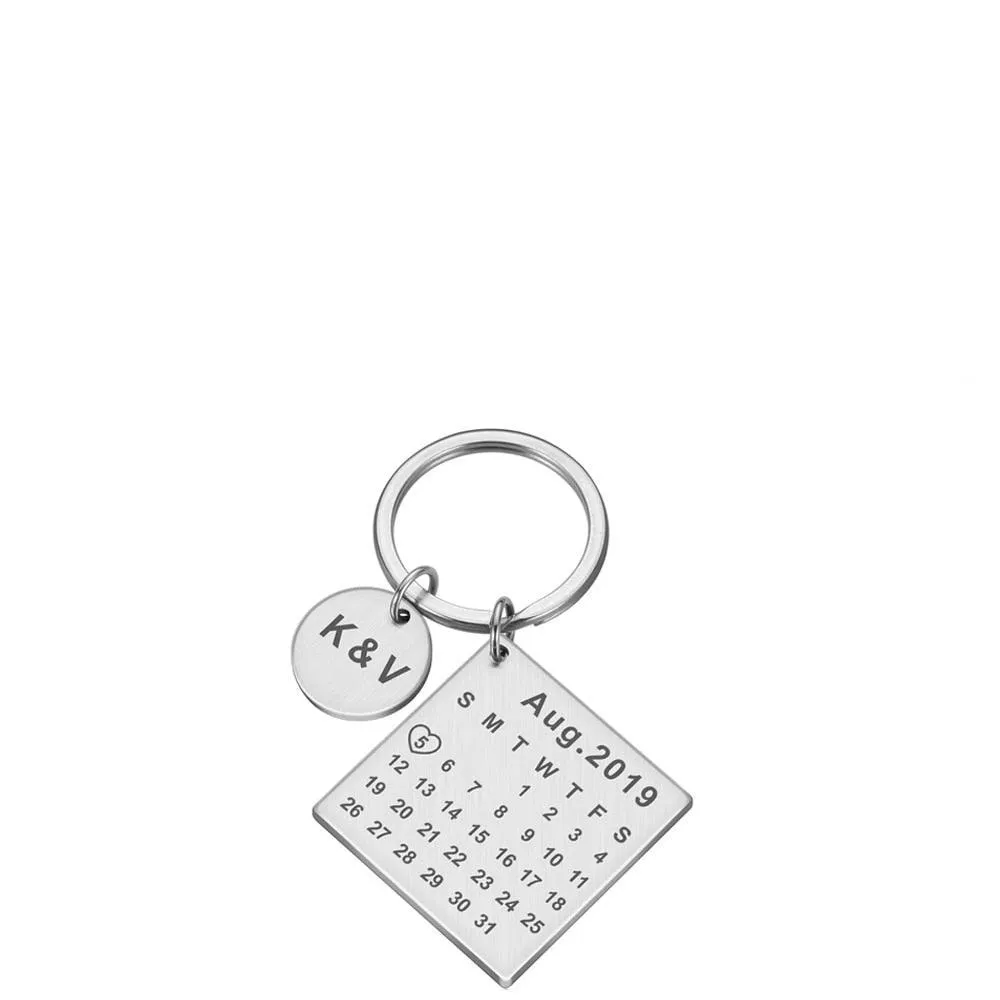 Personalized Calendar Keychain