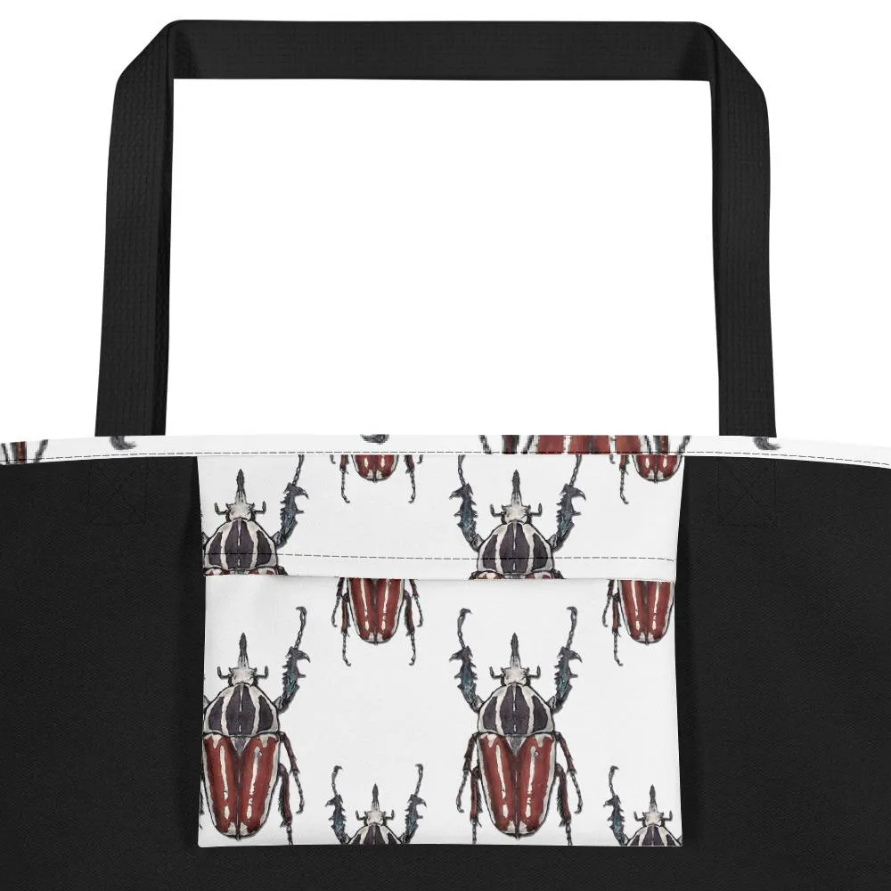 Polka Brown Beetles by Robert Bowen Beach Bag