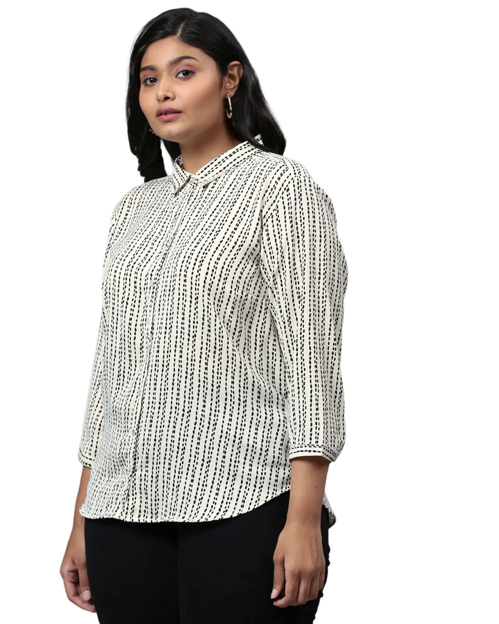 Printed Stylish Casual Shirt | Beige