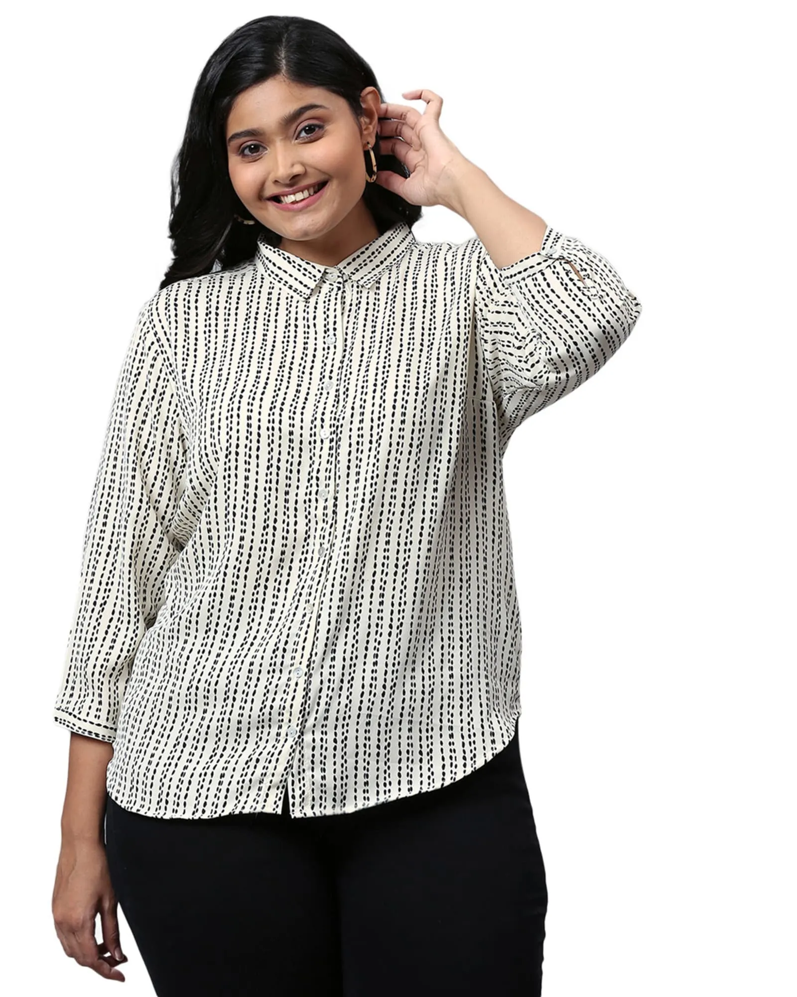 Printed Stylish Casual Shirt | Beige