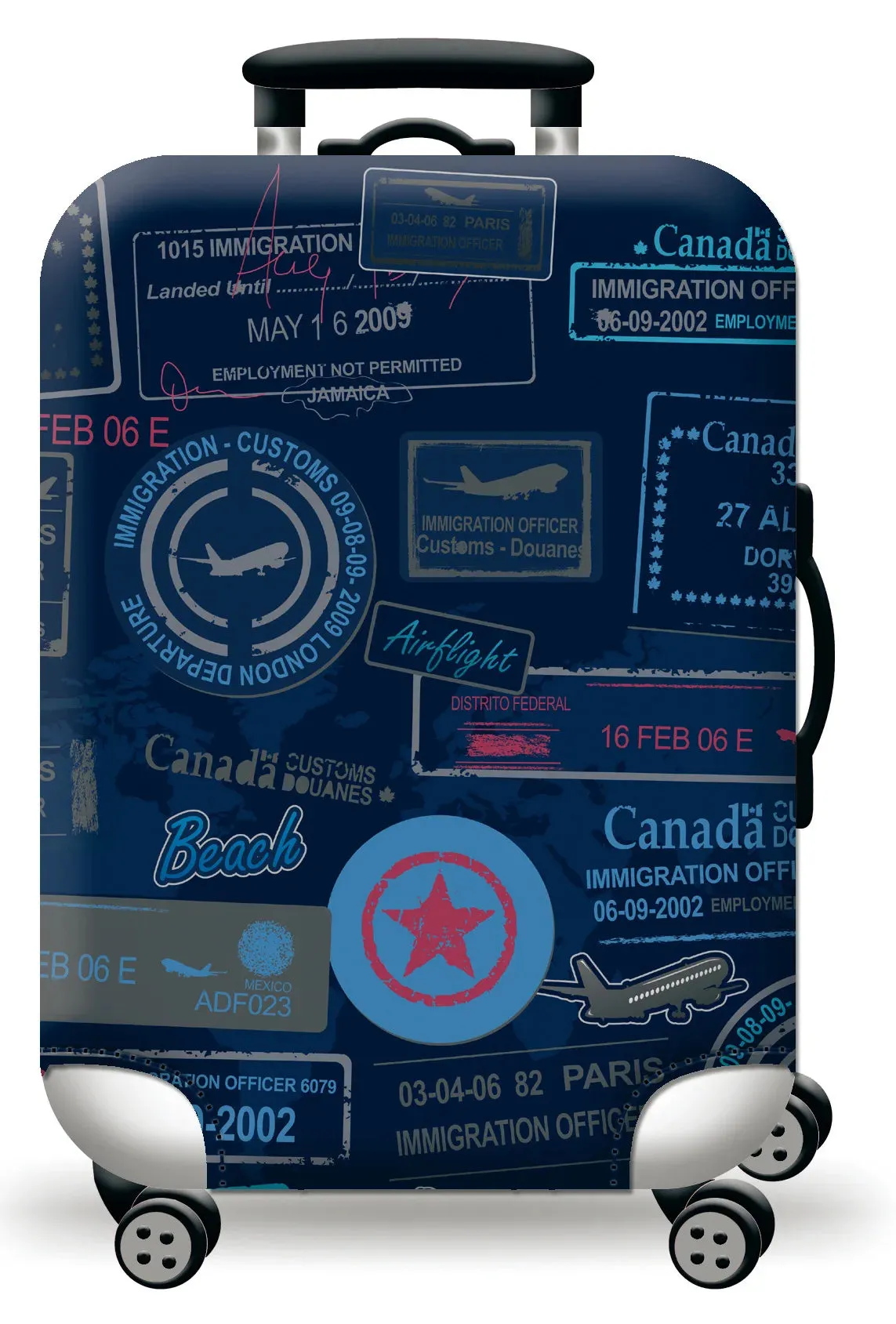 Protect Your Luggage in Style with Our Durable World Map Luggage Cover