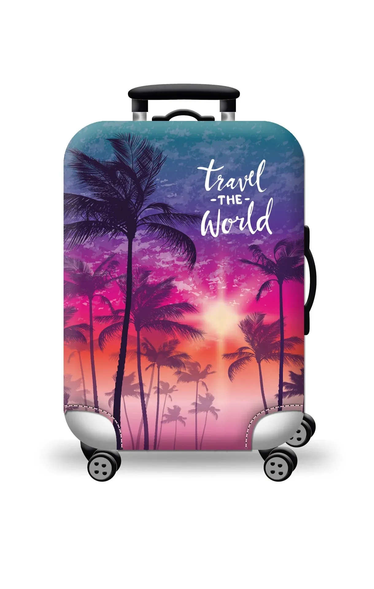 Protect Your Luggage in Style with Our Durable World Map Luggage Cover