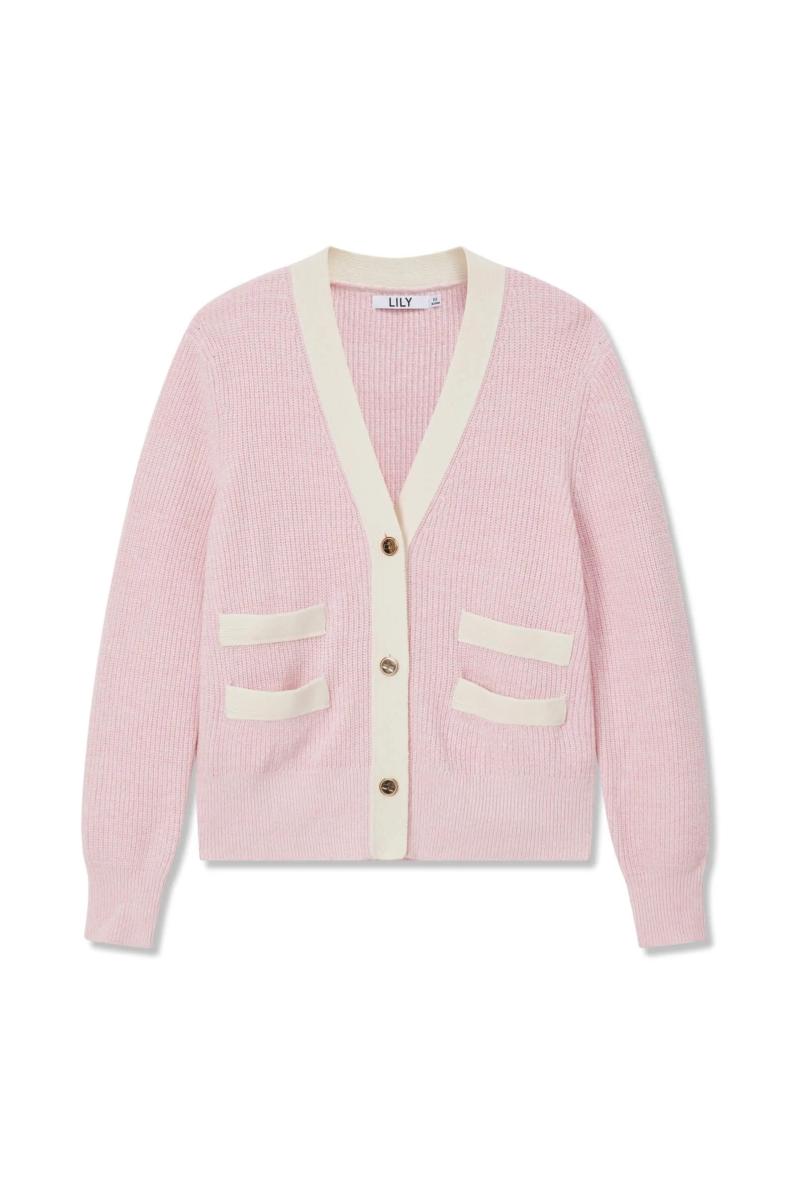 Stylish Color-Blocked Wool Cardigan