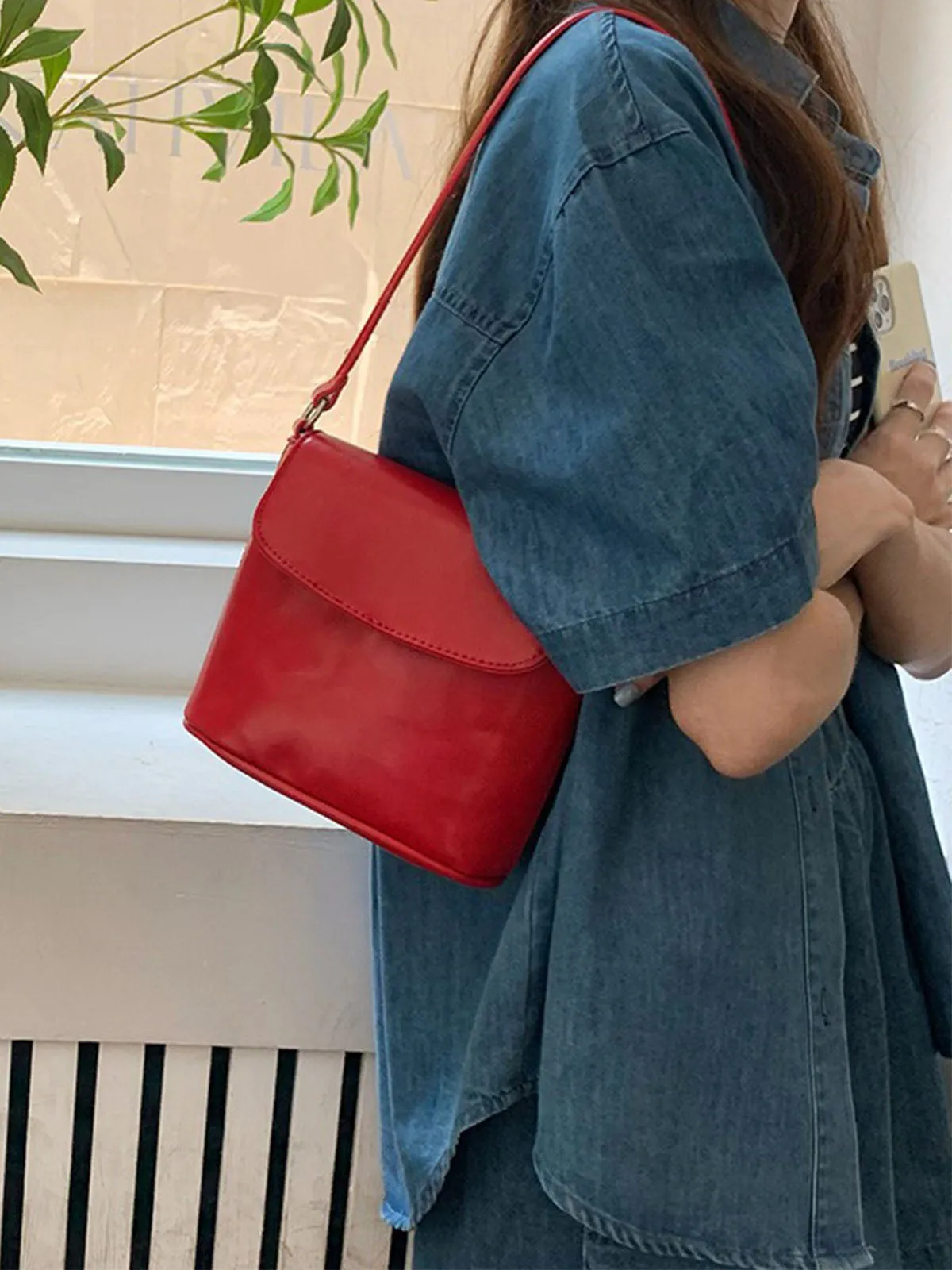 Trendy Versatile Crossbody Bucket Bag