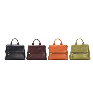 Vintage Design Vegetable Tanned Leather Shoulder Bag for Women's Business Bag