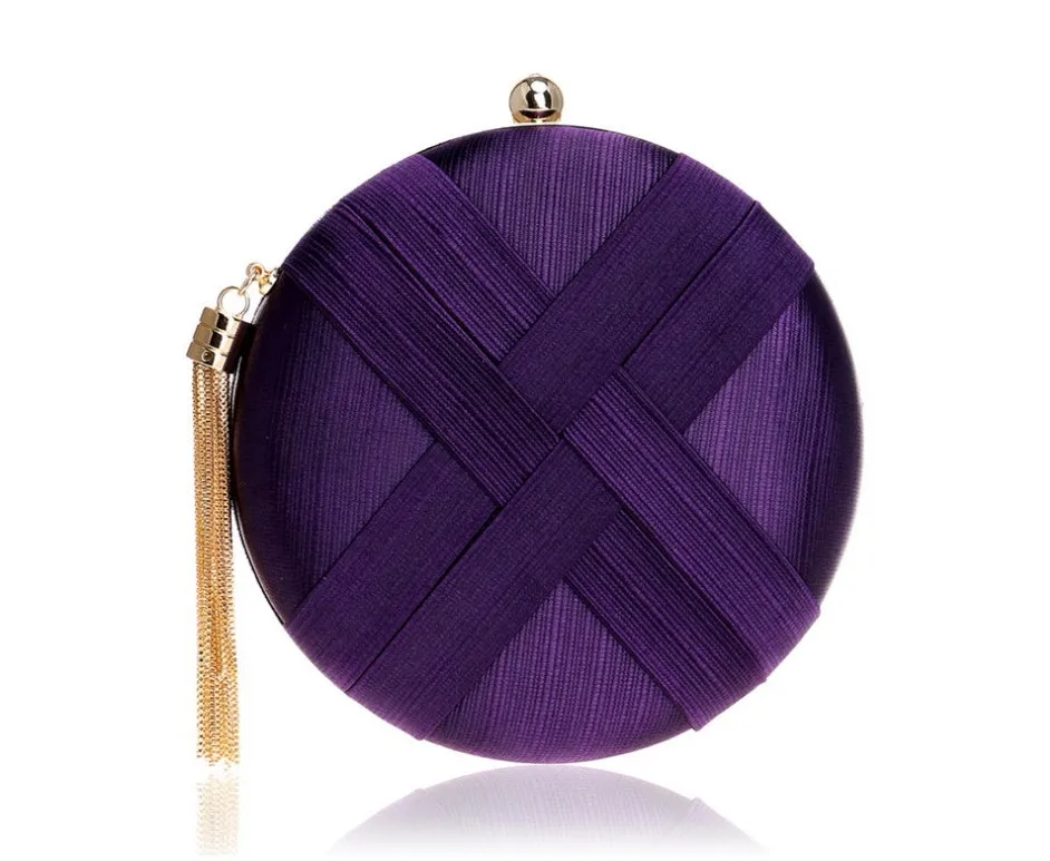 Women Round Elegant Evening Purse Handbag