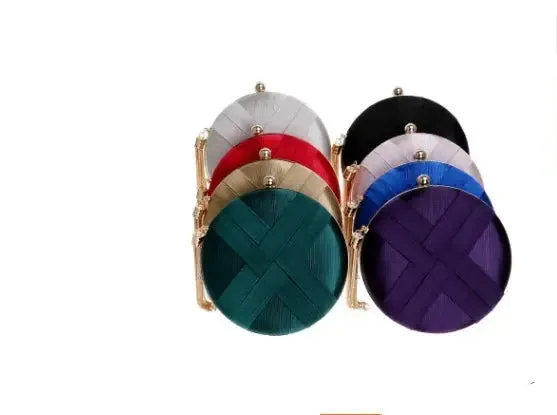 Women Round Elegant Evening Purse Handbag